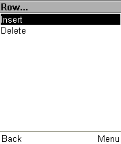 Меню строки.