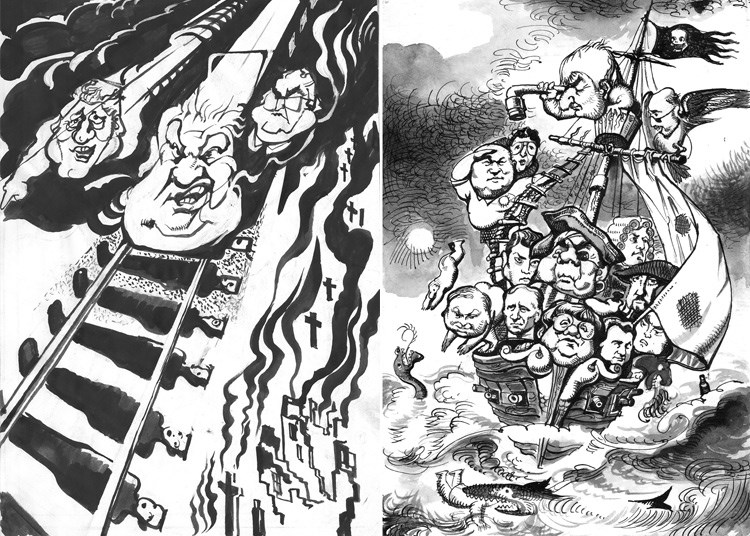 Карикатура Геннадия Животова для газеты «Завтра»