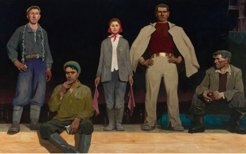 Виктор Попков. Строители Братска. 1960–1961. Холст, масло.