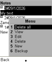 Файл:BvNotePad J2ME menu note list.png