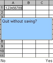 Подтверждение выхода без сохранения.