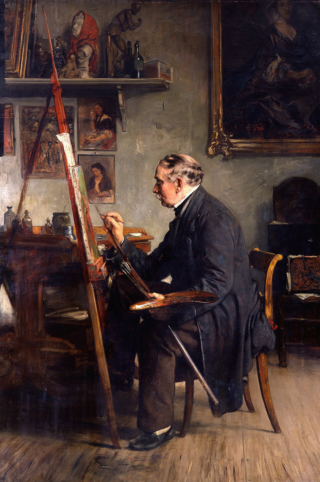 Paul Friedrich Meyerheim - Eduard Meyerheim in seinem Atelier (ca. 1877).jpg