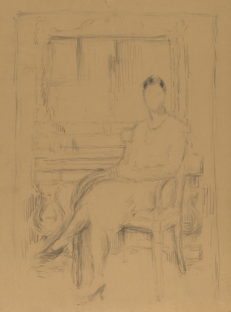 Набросок «Портрет дамы у зеркала». 1927. ГТГ