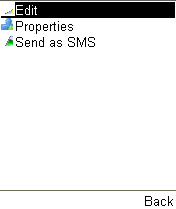 Меню заметки.