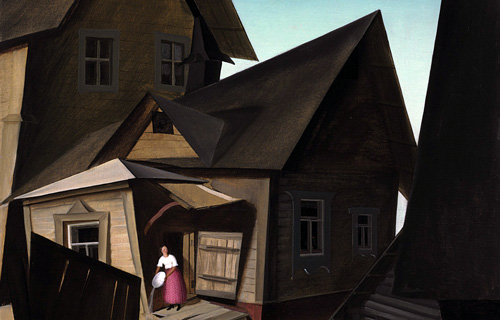 Финская деревня. Крыши. Около 1920. Холст, масло. 81,3x64,7 см