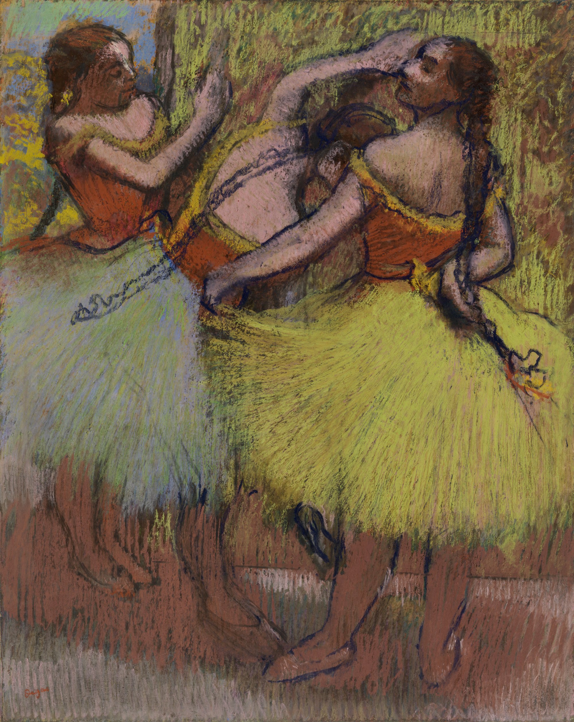 Three Dancers with Hair in Braids 1450.jpg