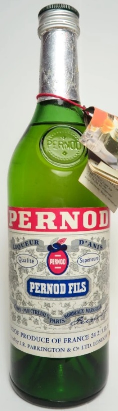 с PERNOD в красном кружке, сверху PERNOD, produce of France