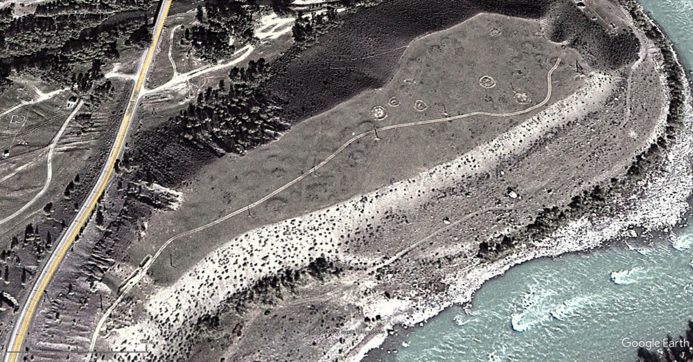 Космоснимок места Яломанского городища