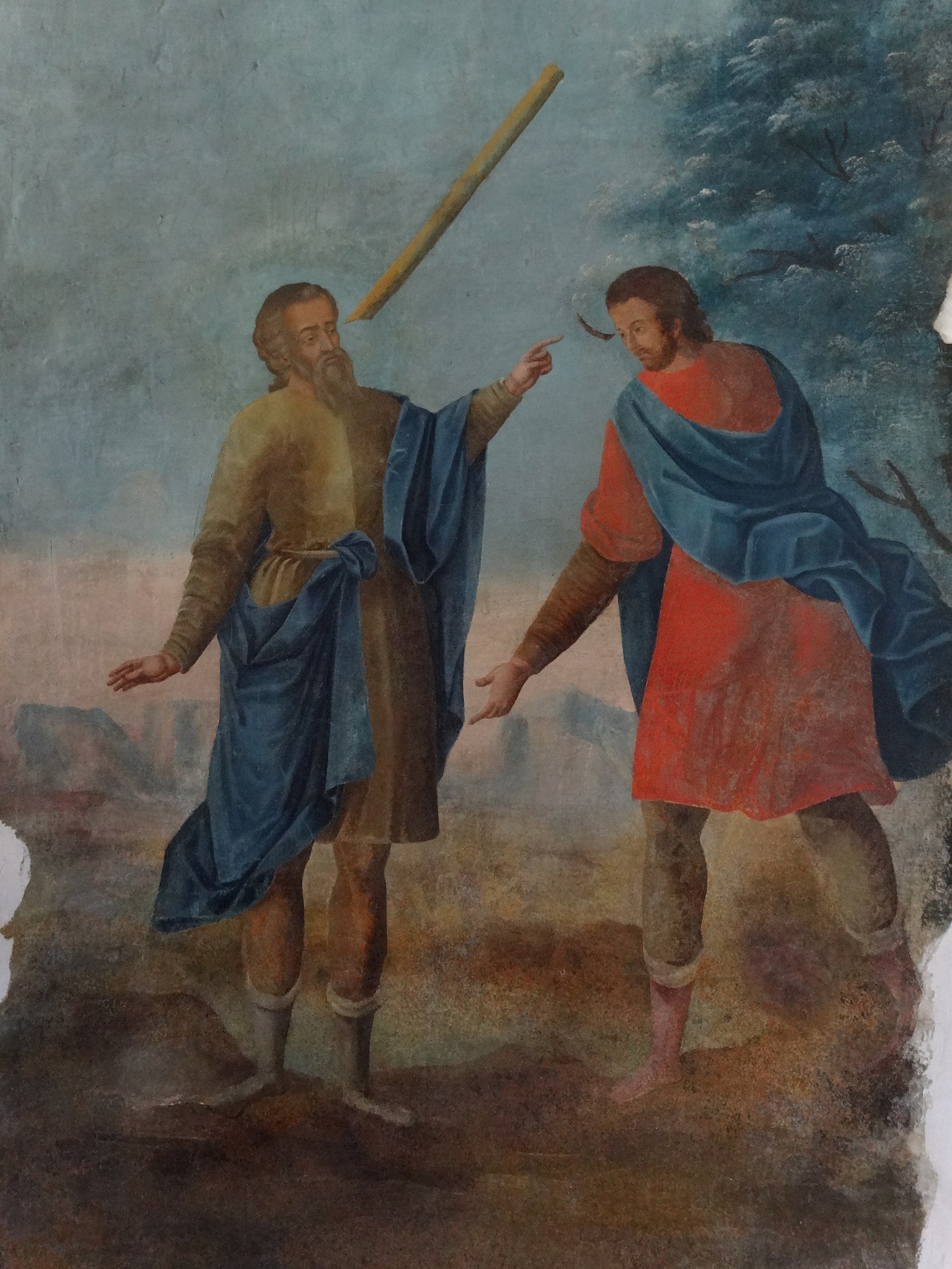 Преображенский храм. Фреска «Притча о бревне в глазу»