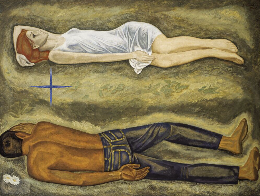 Виктор Попков. Двое. 1966. Холст, темпера.