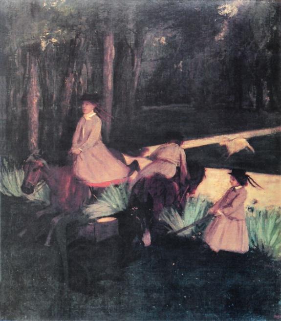 Degas - Childrens and Poney in a Park, 1867-1868.jpg