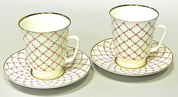 «Кофейная пара». Костяной фарфор.