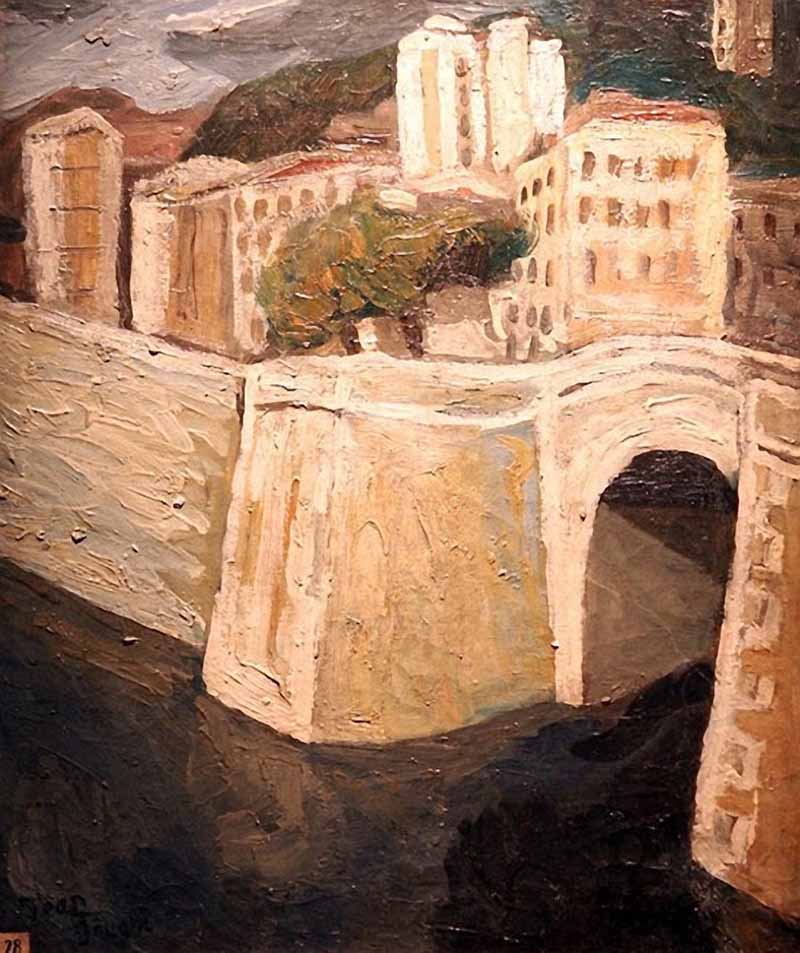 Пейзаж с мостом