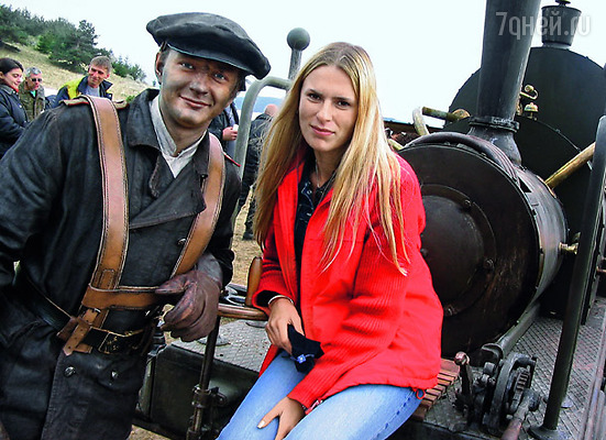 На съемках фильма «Турецкий гамбит» с Маратом Башаровым