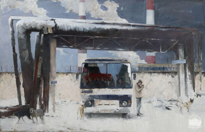 Буферная зона, 2021, холст, масло, Федеральное государственное бюджетное учреждение культуры "Научно-исследовательский музей при Российской академии художеств"