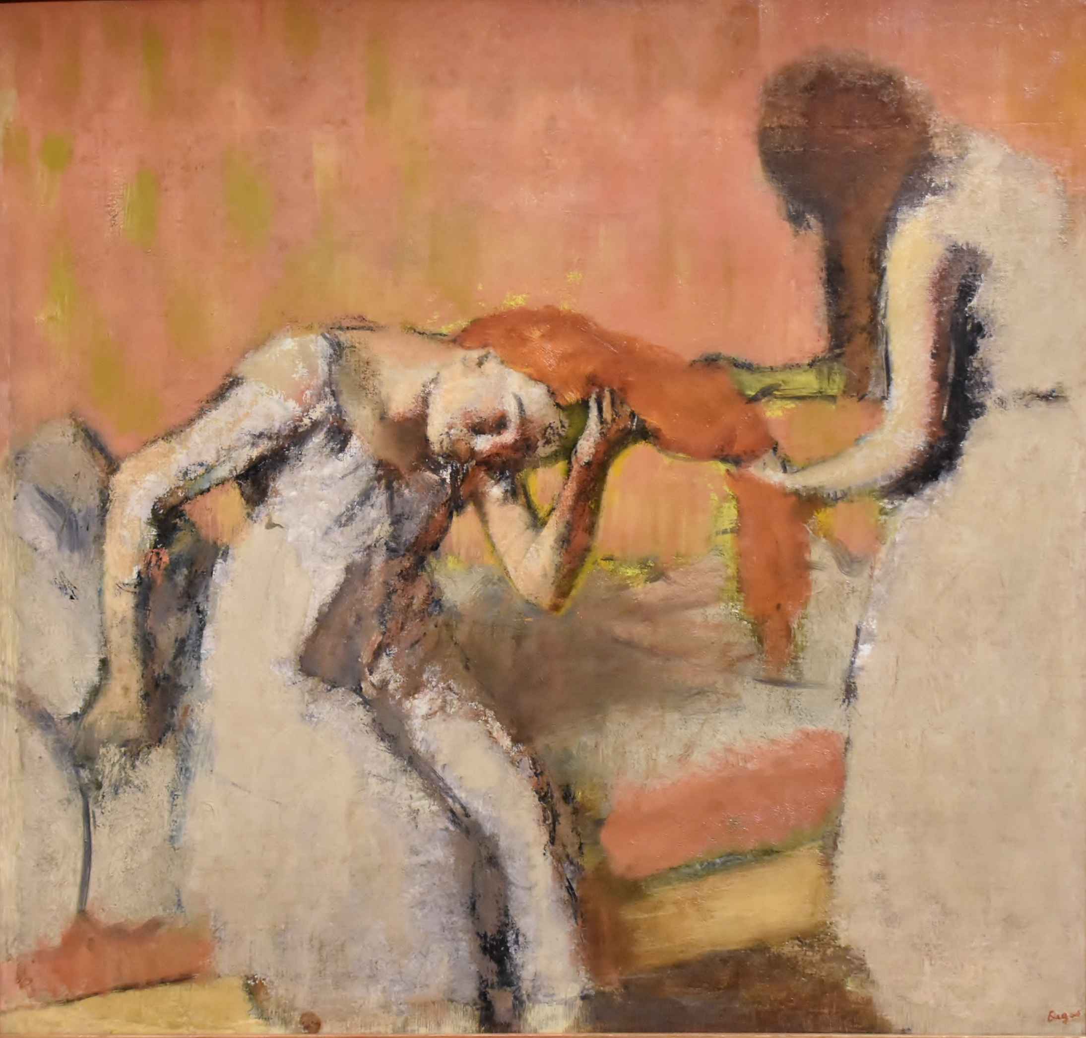 Degas, La Coiffure, ca. 1893, National Gallery, Oslo (2) (36329121671) (cropped).jpg