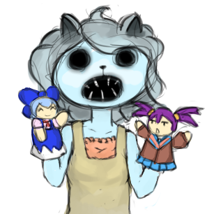 Кукольный театр в ночном треде