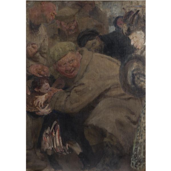 Репин. Большевики (красноармеец, отбирающий хлеб у ребенка). 1918 год