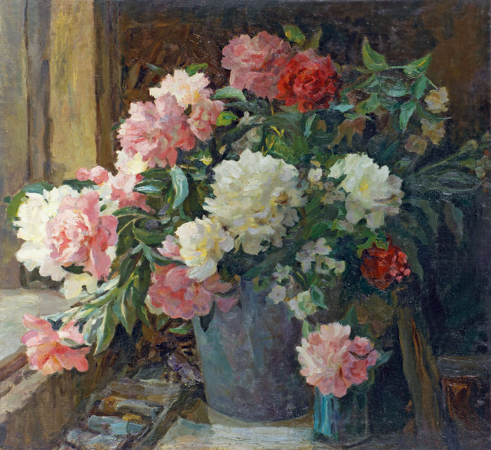 Е. Поздняков. Пионы. 1959