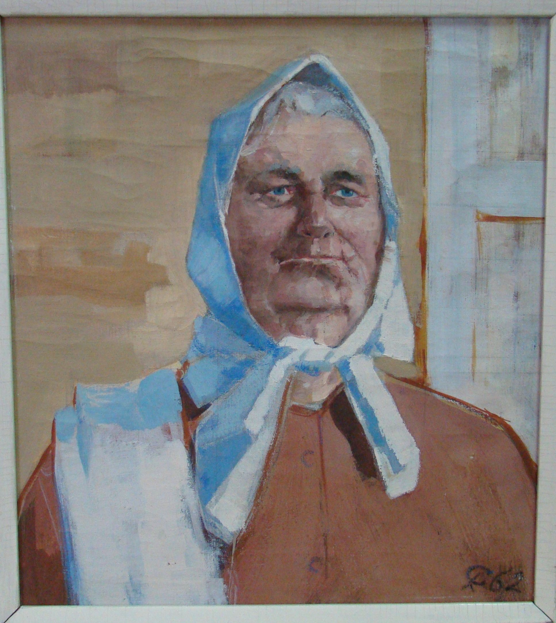 Собакин Константин Мильевич Картина "Портрет Панфиловой Александры, жительницы Суксуна" 1962 г.