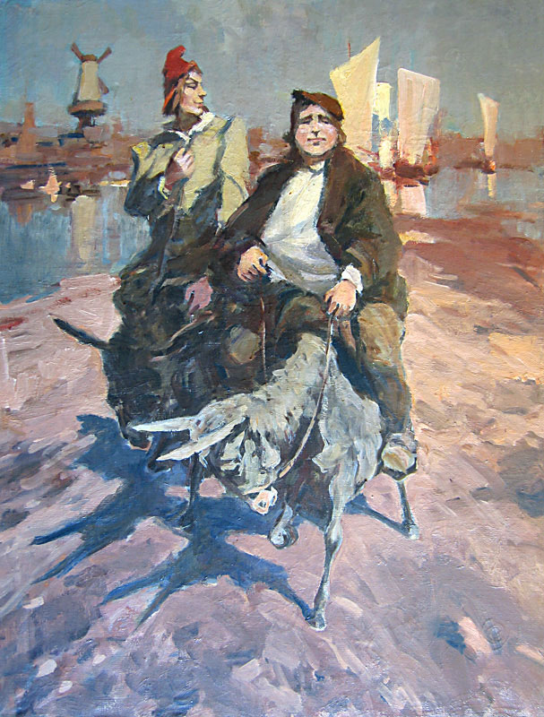 Л. Русов. На полях Родины. 1956