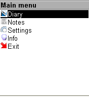 Главное меню приложения