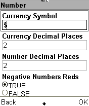 Настройки формата чисел