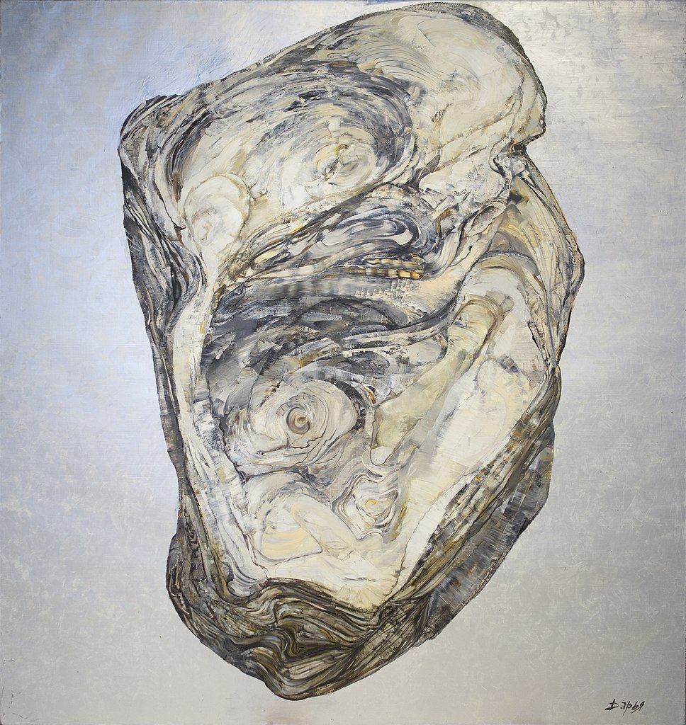 «Устрица на белом». Холст, масло