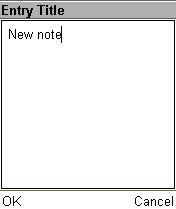 Добавление заголовка новой заметки