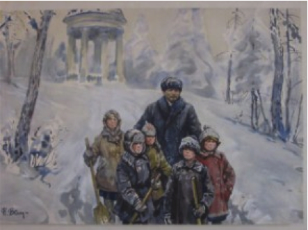 Величенко Н. «Ленин с детьми». 1960-е.