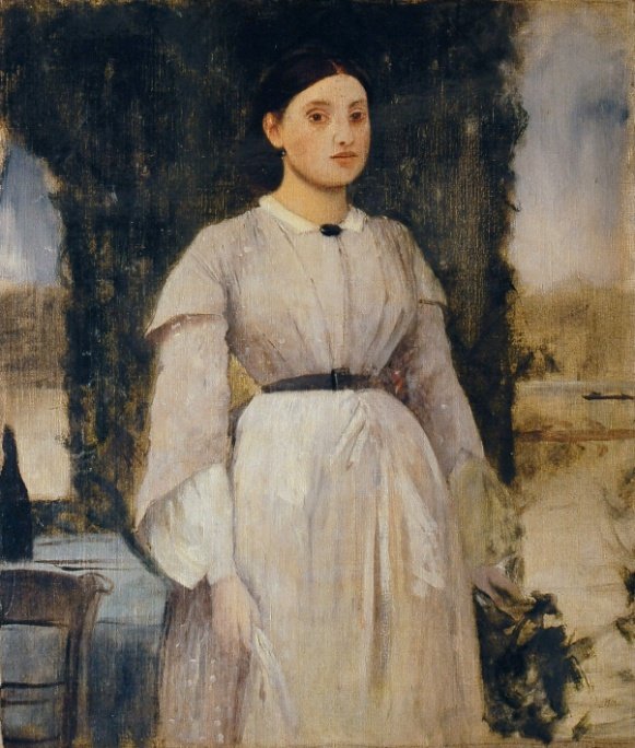 Degas - Standing Woman close to a Table, Circa 1867.jpg