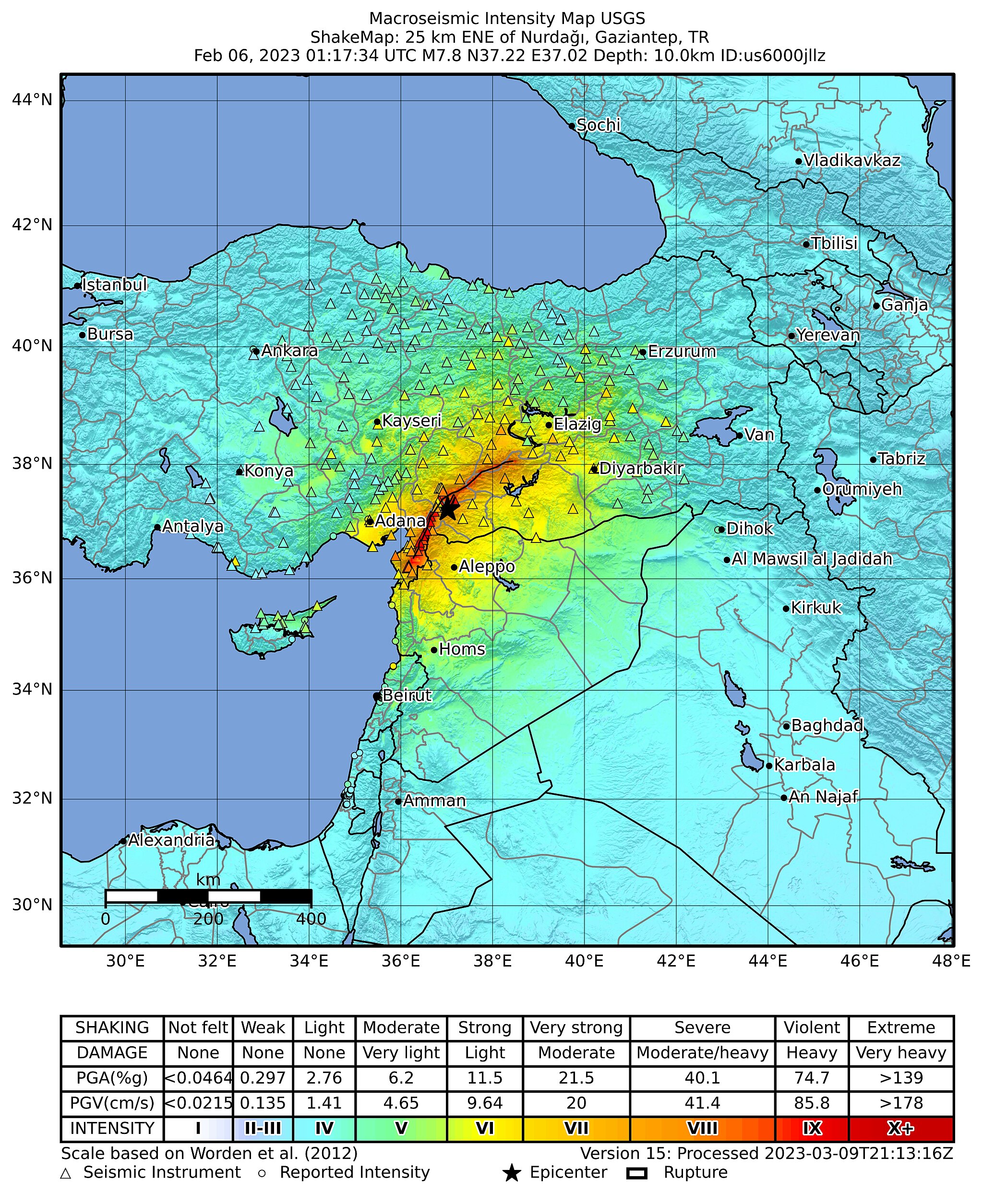 Землетрясение в Газиантепе