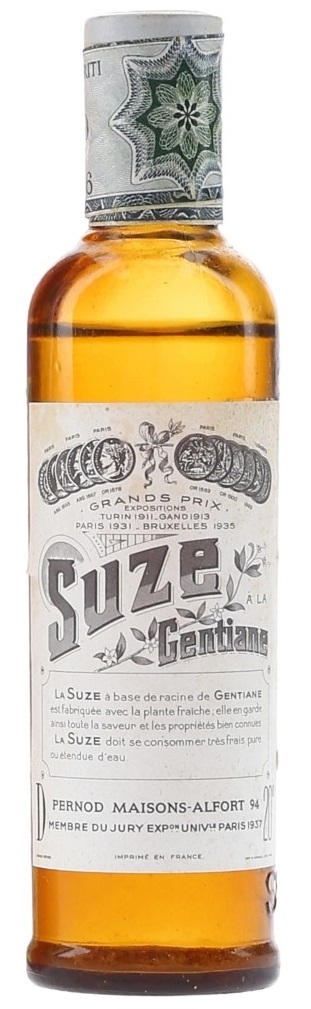 бутылка 1960-х годов Gentiane 20° 50 мл