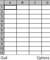 Новая пустая таб­ли­ца. Ре­жим вво­да при на­жа­тии  #  ото­бра­жа­ет­ся в верх­нем ­ углу.