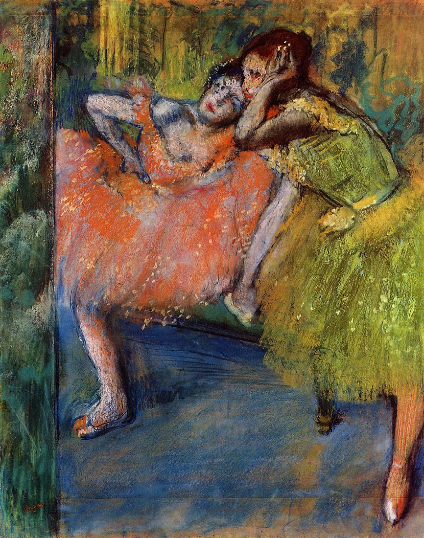 Degas - Two Dancers in the Studio, circa 1901.jpg