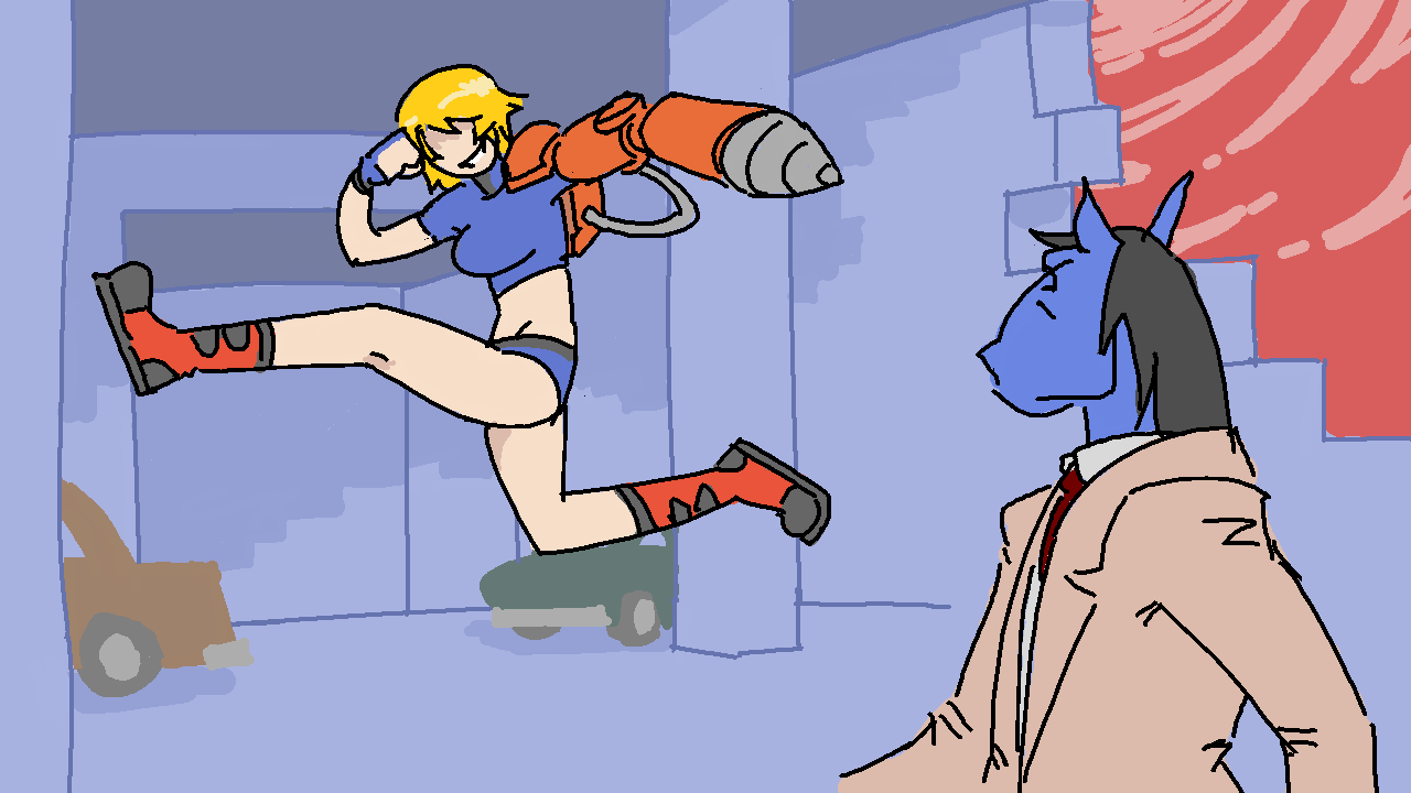 Экскаватор-тян и Конь-в-пальто