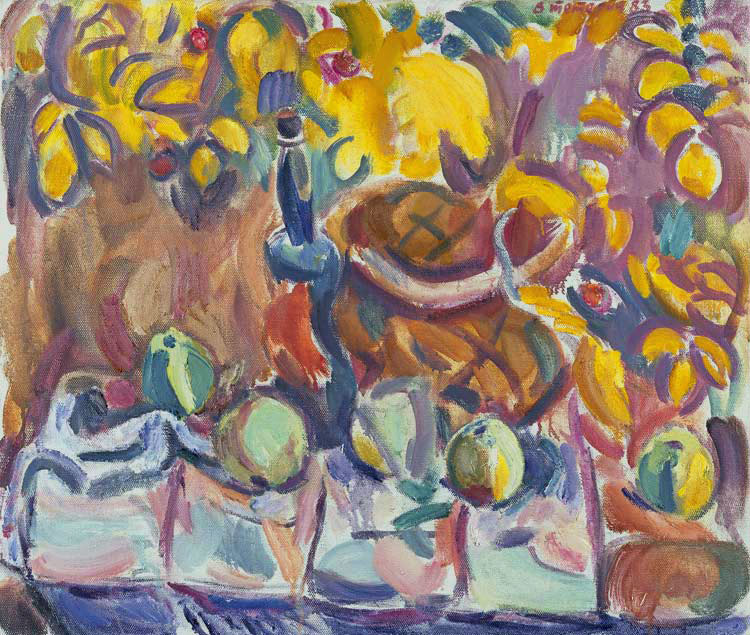 Тетерин В. Яблоко, бутылка и лукошко. 1983'