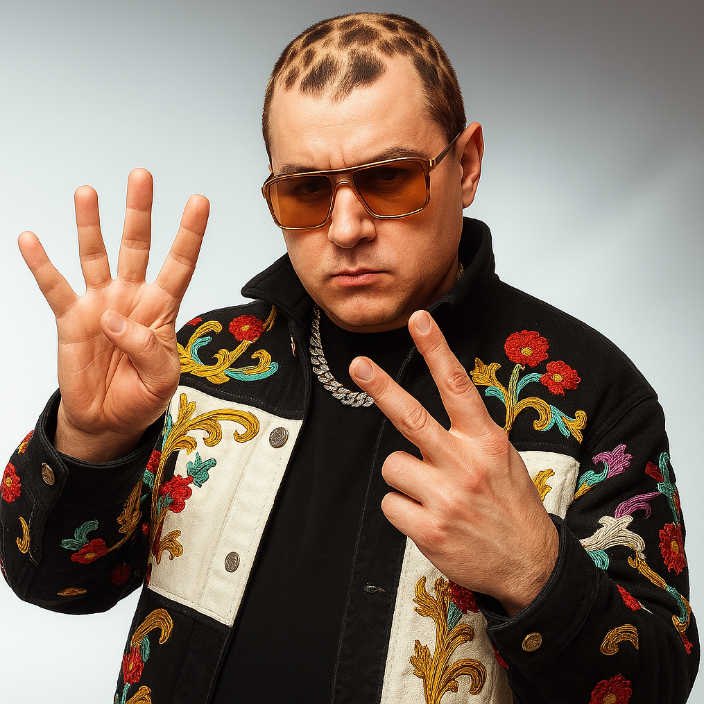 Блогер 5opka показывает знак «42»