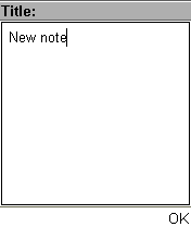 Добавление заголовка новой заметки