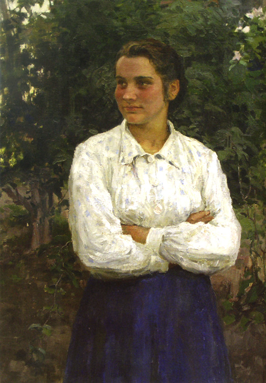 Левитин А. Портрет Веры Ерополовой. 1954