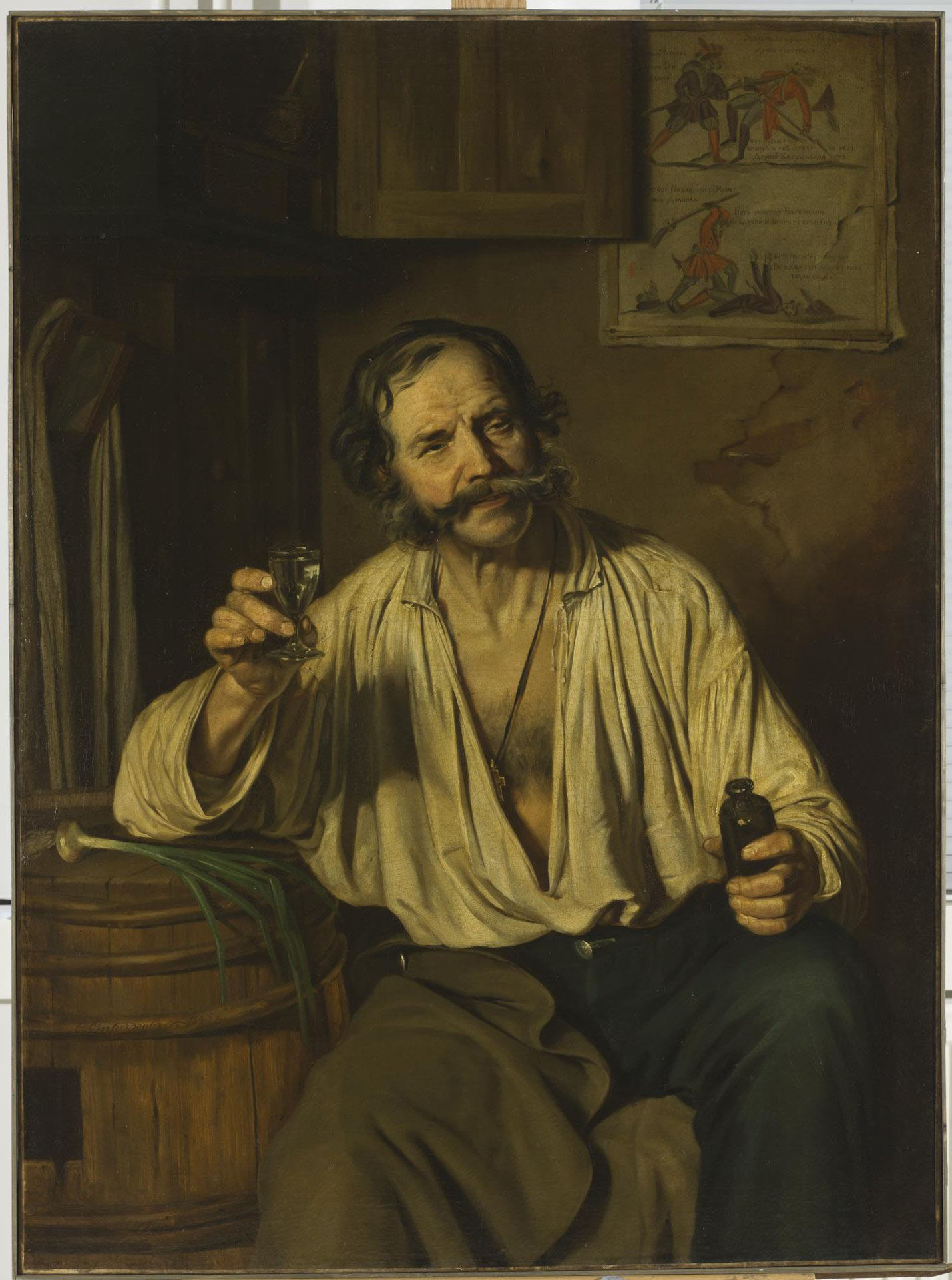 Файл:Стречков - Солдат с рюмкрой и штофом - Эрмитаж.jpg