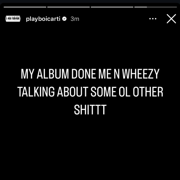 Playboi Carti объявил о готовности альбома Music, 9 марта 2025