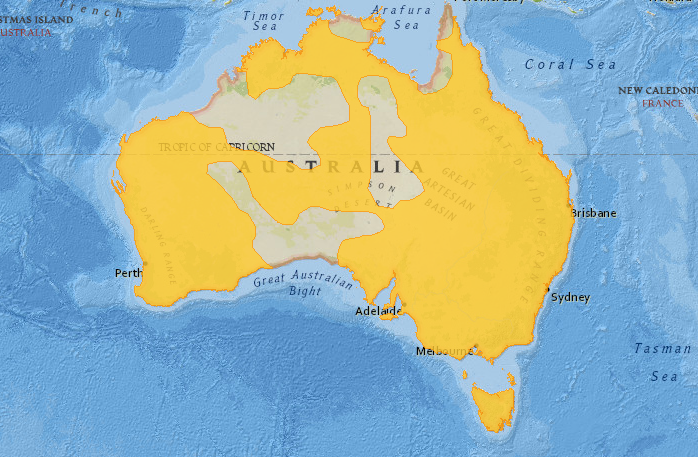 Ареал распространения