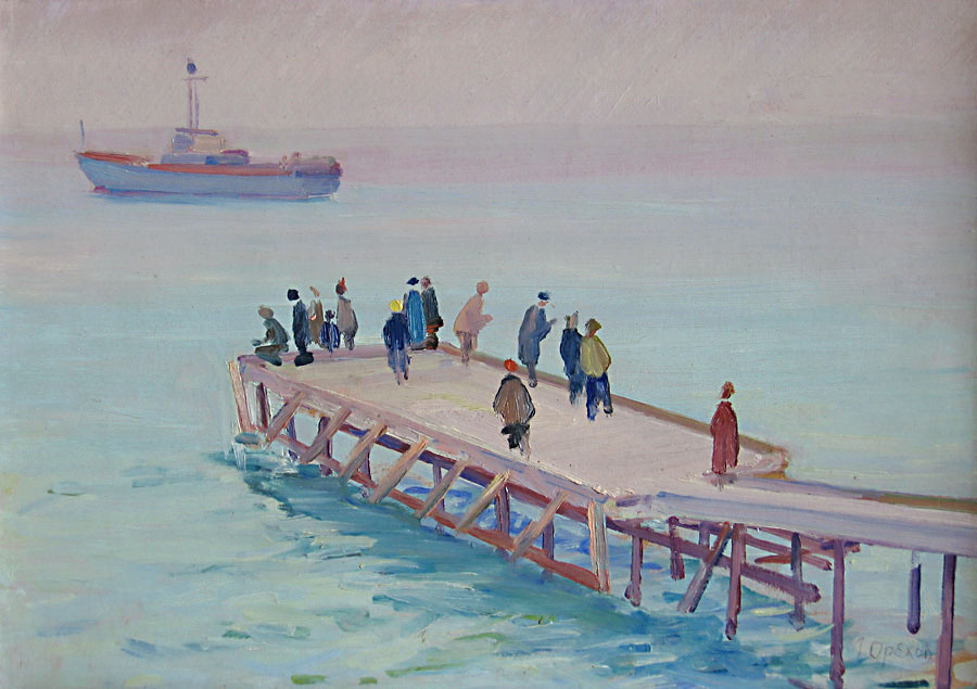 Орехов Л. Причал в Гурзуфе. 1961