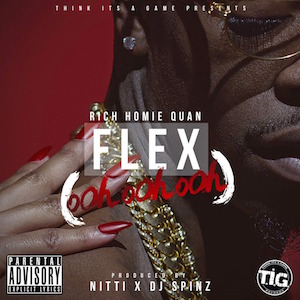 Обложка песни Flex (Ooh Ooh Ooh) Rich Homie Quan, демонстрирующая термин в значении «хвастаться»