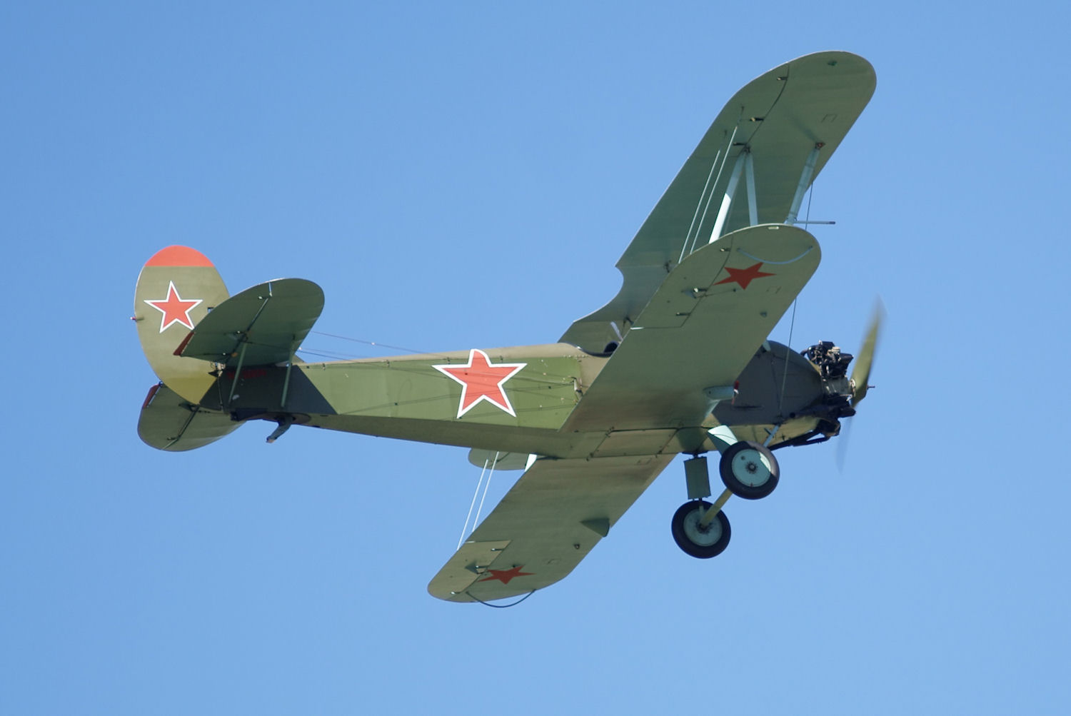 Polikarpov PO-2 Mule Takeoff 09 RoarNSoar FOF 13Nov2010 (14403990530).jpg