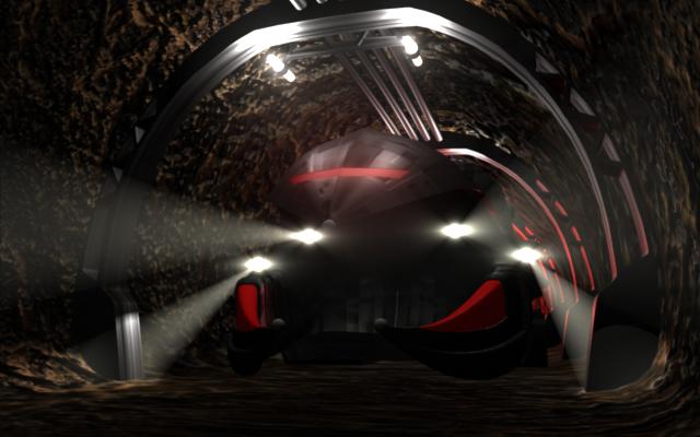 Монток путешествует по тоннелю