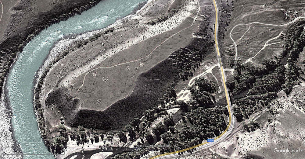 Космоснимок места Яломанского городища