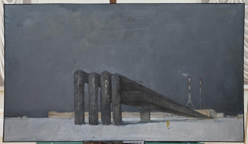 Трубы, 2020, холст, масло, Федеральное государственное бюджетное учреждение культуры "Научно-исследовательский музей при Российской академии художеств"