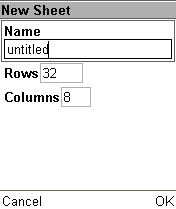 Создание новой таблицы, настройки.
